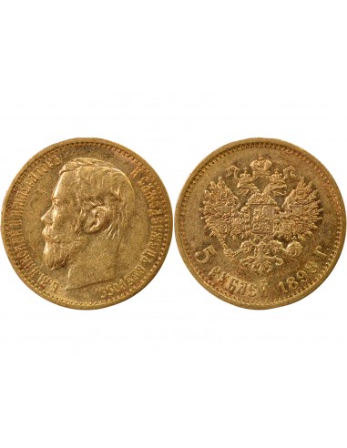 Russie Nicolas II 5 roubles Or 1898 Saint-Petersbourg