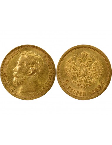 Russie Nicolas II 5 roubles Or 1899 Saint-Petersbourg