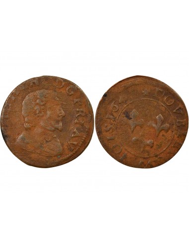 Frédéric-Henri d'Orange-Nassau 1 double tournois Cuivre 1641/0 Orange