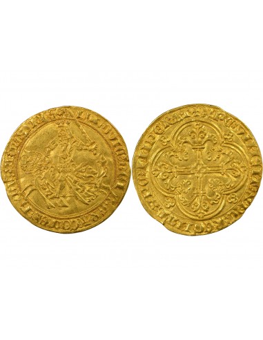 Pays-Bas Louis de Male 1 cavalier d'or Or 1361-1364 Gand