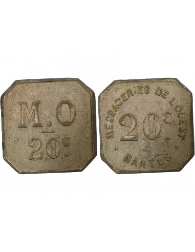 Messageries de l'Ouest 10 centimes Zinc Nickelé