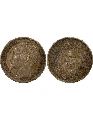 Louis-Napoléon Bonaparte 1 franc Argent 1852 A - Paris