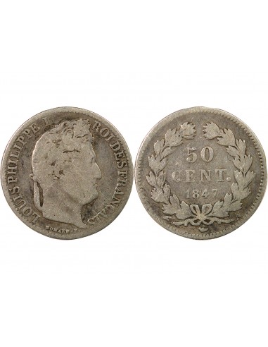 Louis-Philippe Ier 50 centimes Argent 1847 A - Paris