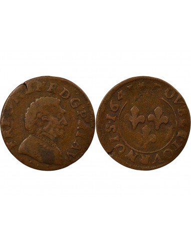 Principauté d'Orange Frédéric-Henri d'Orange-Nassau 1 double tournois Cuivre 1641 Orange