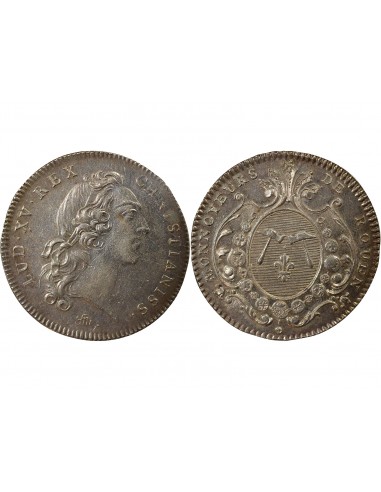 Louis XV Monnayeurs de Rouen Jeton Argent 1719