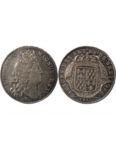 Louis XIV Etats de Bretagne Jeton Argent 1711