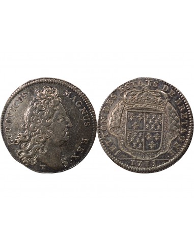 Louis XIV Etats de Bretagne Jeton Argent 1713