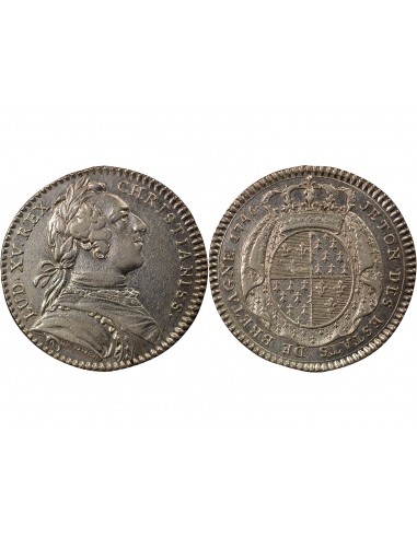 Louis XV Etats de Bretagne Jeton Argent 1746