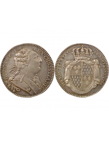 Louis XVI Etats de Bretagne Jeton Argent 1786