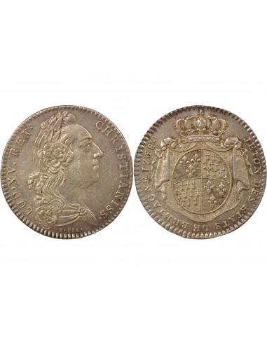 Louis XV Etats de Bretagne Jeton Argent 1768