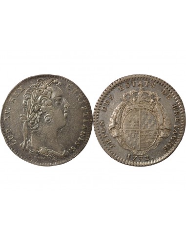 Louis XV Etats de Bretagne Jeton Argent 1732