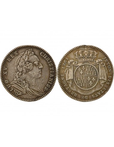 Louis XV Etats de Bretagne Jeton Argent 1764