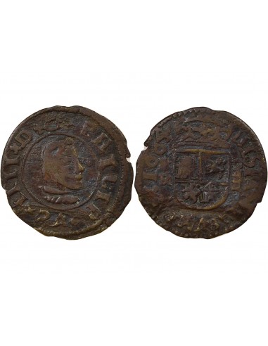 Espagne Philippe IV 8 maravedis Billon 1664 La Corogne