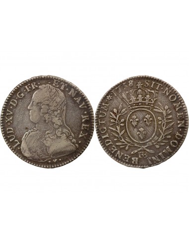 Louis XV Au Buste Habillé 1/2 écu Argent 1738 BB Strasbourg