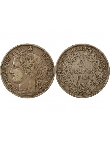 Céres - Demeter IIe République 5 francs Argent 1850 A - Paris