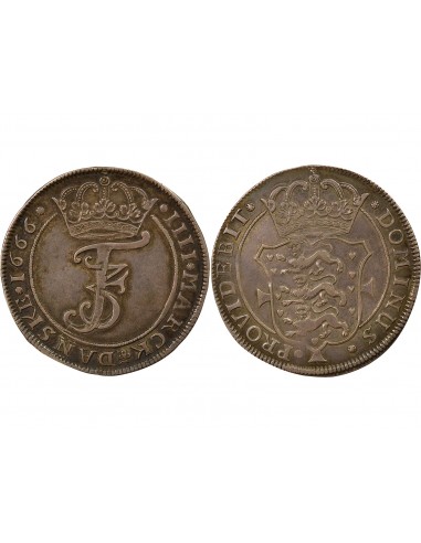 Danemark Frédéric III de Danemark et de Norvège 4 mark Argent 1666 Copenhague