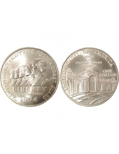 USA Service Militaire Féminin 1 dollar Argent 1994 W West Point