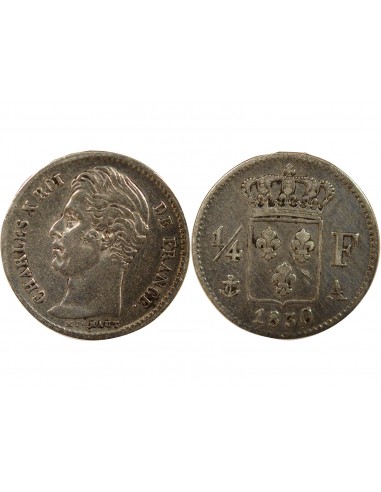 Charles X 1/4 franc Argent 1830 A - Paris