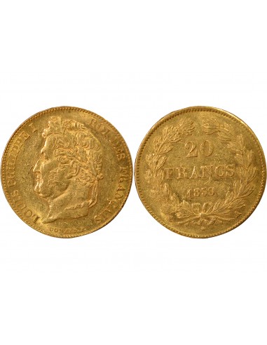 Louis-Philippe Ier Domard Type 20 francs Or 1839 A - Paris