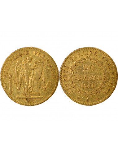 IIe République 20 francs Or 1849 A - Paris