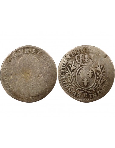 Louis XV Au Buste Habillé Double Tournois Argent 1728 R Orléans