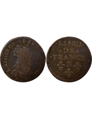 Louis XIV au Buste Juvénile Double Tournois Cuivre 1657 Acquigny