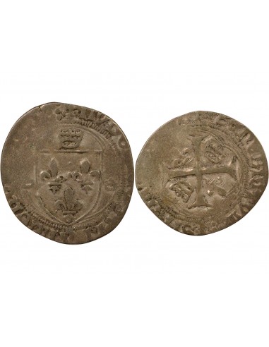 Louis XII Double Tournois Billon 1498-1515 C Saint-Lô