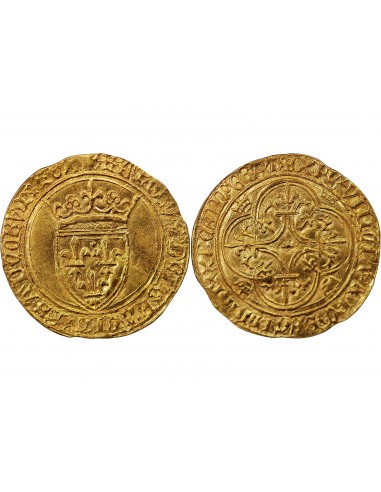 France CHARLES VI LE FOU - ECU D'OR A LA COURONNE, 1394-1411