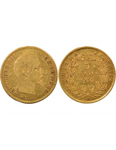 5 Francs Or 1857 A Paris