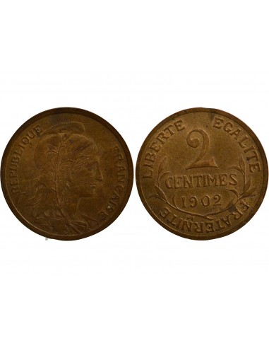 2 Centimes Bronze 1902