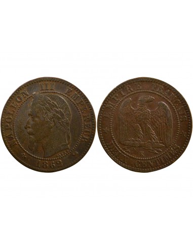 Napoléon III 2 Centimes Bronze 1862 K Bordeaux