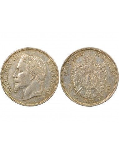 Napoléon III 5 francs Argent 1868 BB Strasbourg