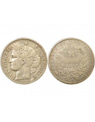 Céres - Demeter 2 francs Argent 1881 A Paris