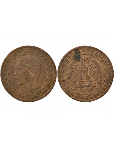 Napoléon III 2 Centimes Bronze 1856 B Rouen