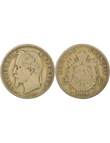 Napoléon III 2 francs Argent 1870 A Paris