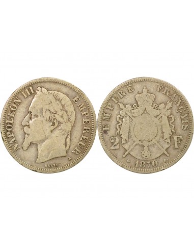 Napoléon III 2 francs Argent 1870 A Paris