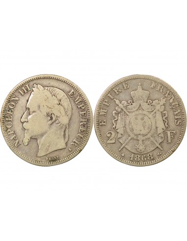 Napoléon III 2 francs Argent 1868 A Paris