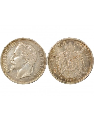 Napoléon III 5 francs Argent 1867 A Paris