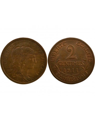 2 Centimes Bronze 1911