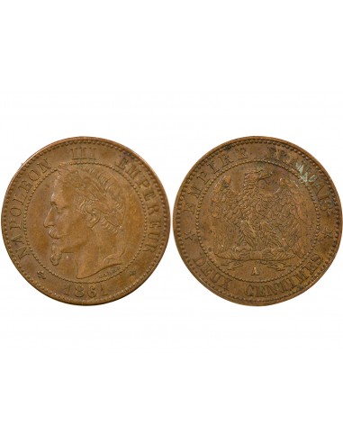 Napoléon III 2 Centimes Bronze 1861 A Paris