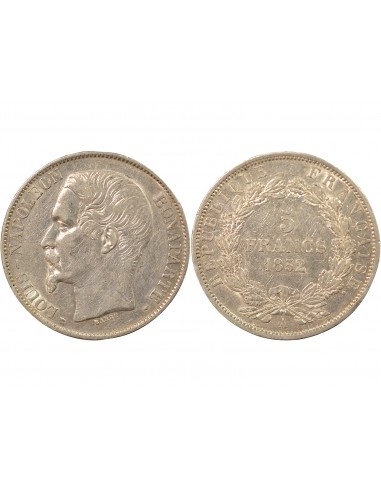 Bonaparte Charles Louis Napoléon (Napoléon III) 5 francs Argent 1852 A Paris