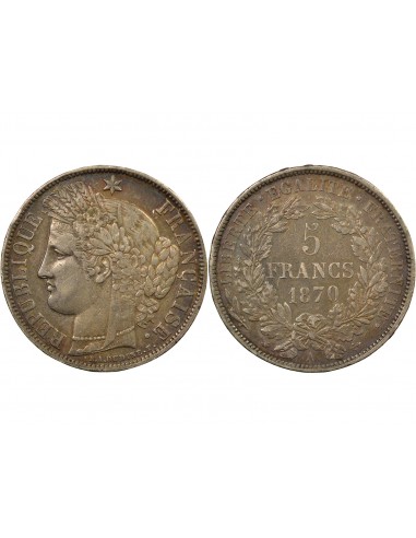 5 Francs Argent 1870 A Paris