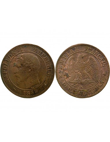 Napoléon III 2 Centimes Bronze 1855 K Bordeaux