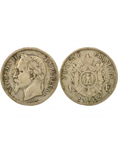 Napoléon III 1 franc Argent 1867 A Paris