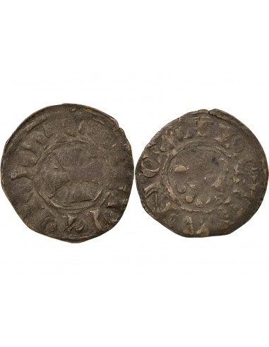 Duché de Bretagne Étienne I de Penthièvre 1 denier Billon 1138-1184 Guingamp