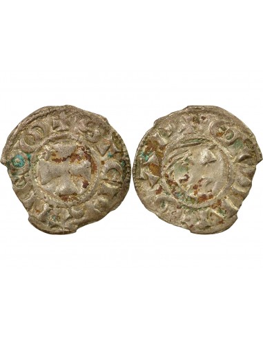 Duché de Bretagne Étienne I de Penthièvre 1 denier Billon 1093-1138 Guingamp