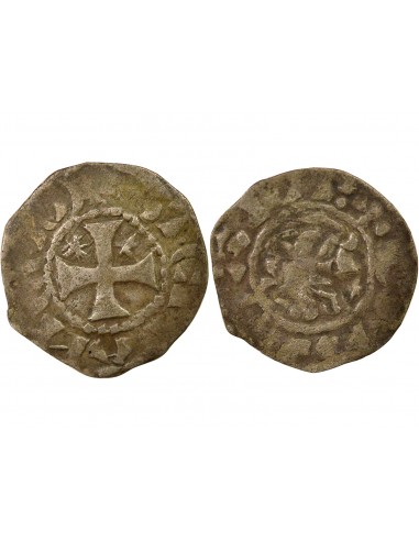 Duché de Bretagne Étienne I de Penthièvre 1 denier Billon 1138-1184 Guingamp