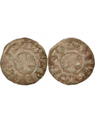 Duché de Bretagne Étienne I de Penthièvre 1 denier Billon 1138-1184 Guingamp