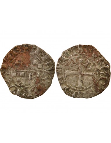 Jean III de Bretagne 1 denier Billon 1312-1319 T Nantes