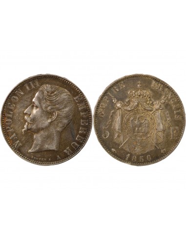 Napoléon III Tête nue 5 francs Argent 1856 A - Paris